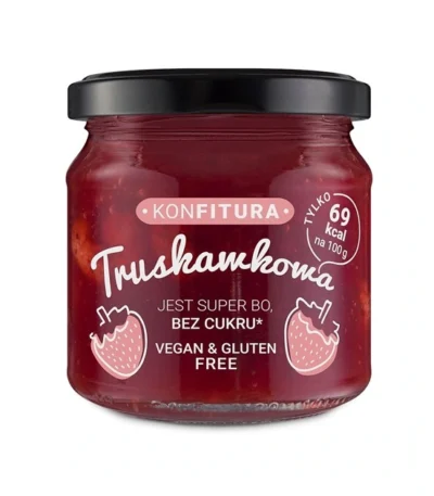 Konfitura owocowa truskawkowa bez dodatku cukru 190g DEVALDANO