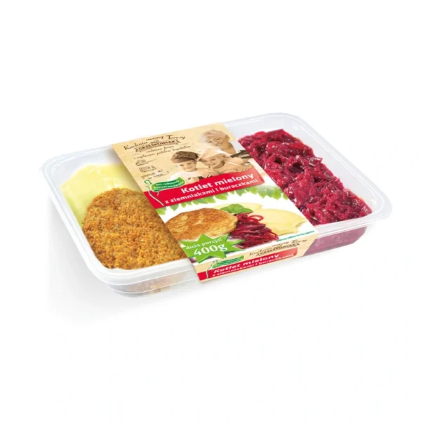 Kotlet mielony z ziemniakami i burakami 400g GRZEŚKOWIAK