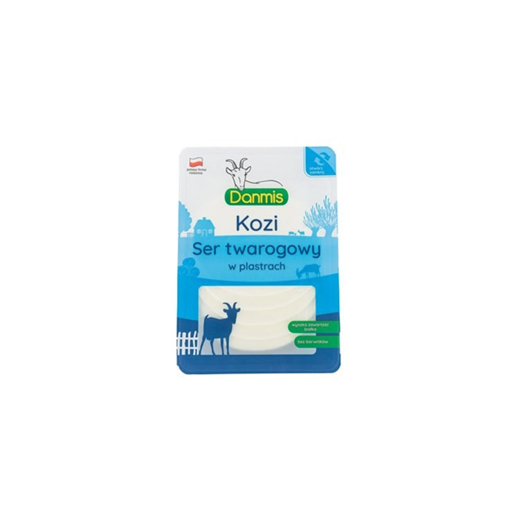 Kozi ser twarogowy plastry 100g DANMIS Kozi ser twarogowy plastry 100g DANMIS