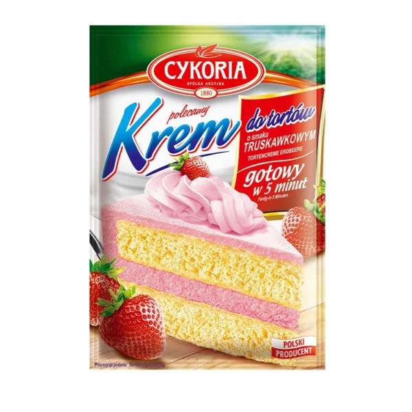 Krem do tortów truskawkowy 100g CYKORIA