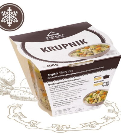 Krupnik zupa z kaszą jęczmienną i warzywami 400g BACÓWKA