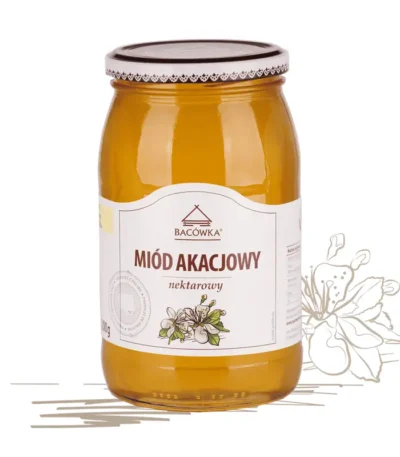 Miód akacjowy 1200g BACÓWKA