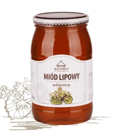 Miód lipowy 1200g BACÓWKA