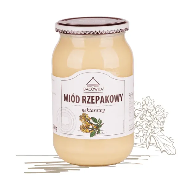 Miód rzepakowy 1200g BACÓWKA