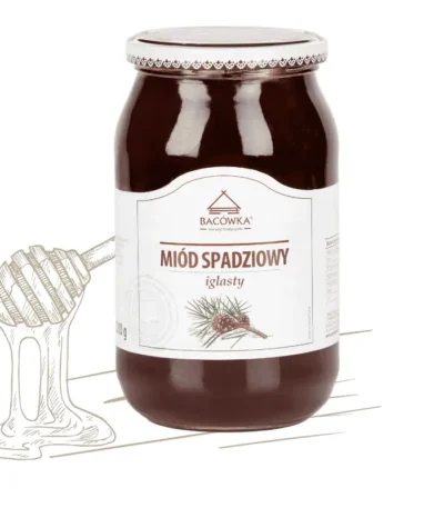Miód spadziowy iglasty 1200g BACÓWKA