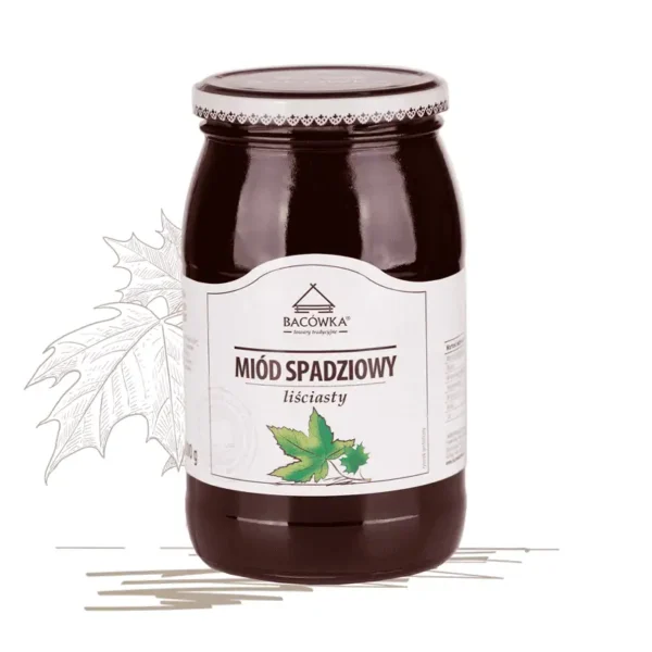 Miód spadziowy liściasty 1200g BACÓWKA