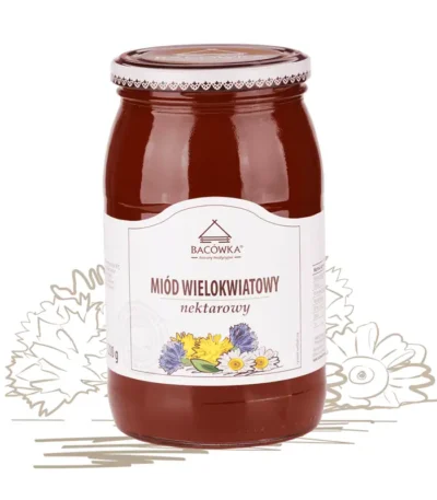 Miód wielokwiatowy 1200g BACÓWKA