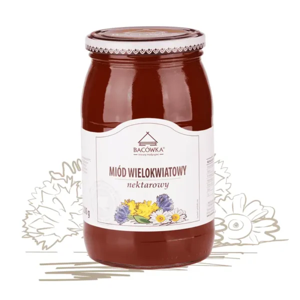 Miód wielokwiatowy 1200g BACÓWKA