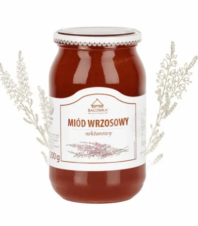 Miód wrzosowy 1200g BACÓWKA