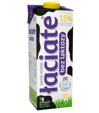 Mleko Łaciate bez laktozy 1,5% – 1 l