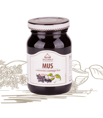 Mus z owoców czarnego bzu 200g BACÓWKA