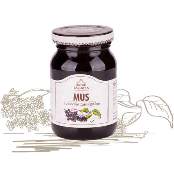 Mus z owoców czarnego bzu 200g BACÓWKA