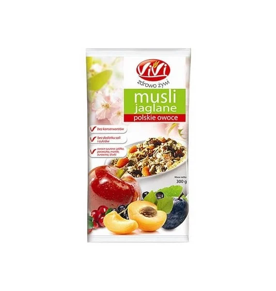 Musli jaglane polskie owoce 300g VIVI