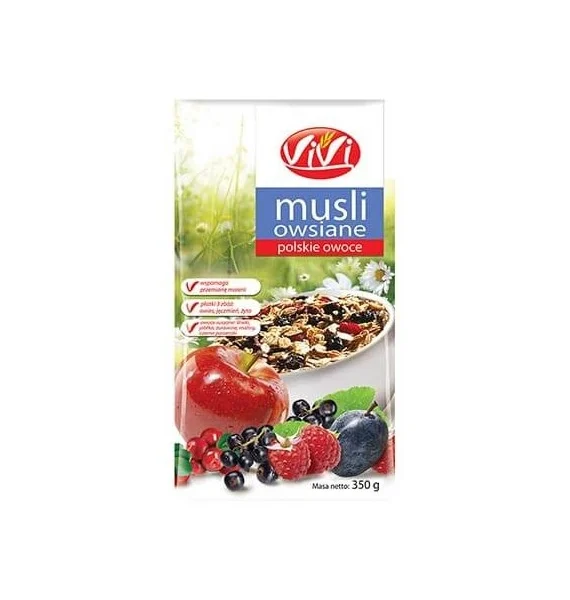 Musli owsiane polskie owoce 350g VIVI