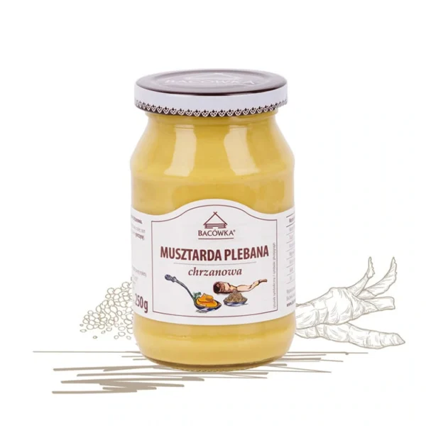 Musztarda Plebana chrzanowa 250g BACÓWKA