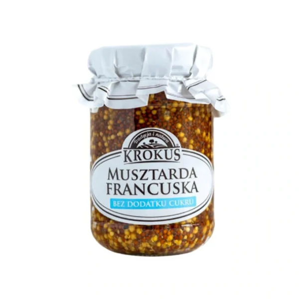 Musztarda francuska bez dodatku cukru 185g KROKUS