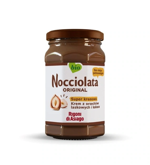 Nocciolata BIO krem z orzechów laskowych i kakao 250g RIGONI Nocciolata BIO krem z orzechów laskowych i kakao 250g RIGONI