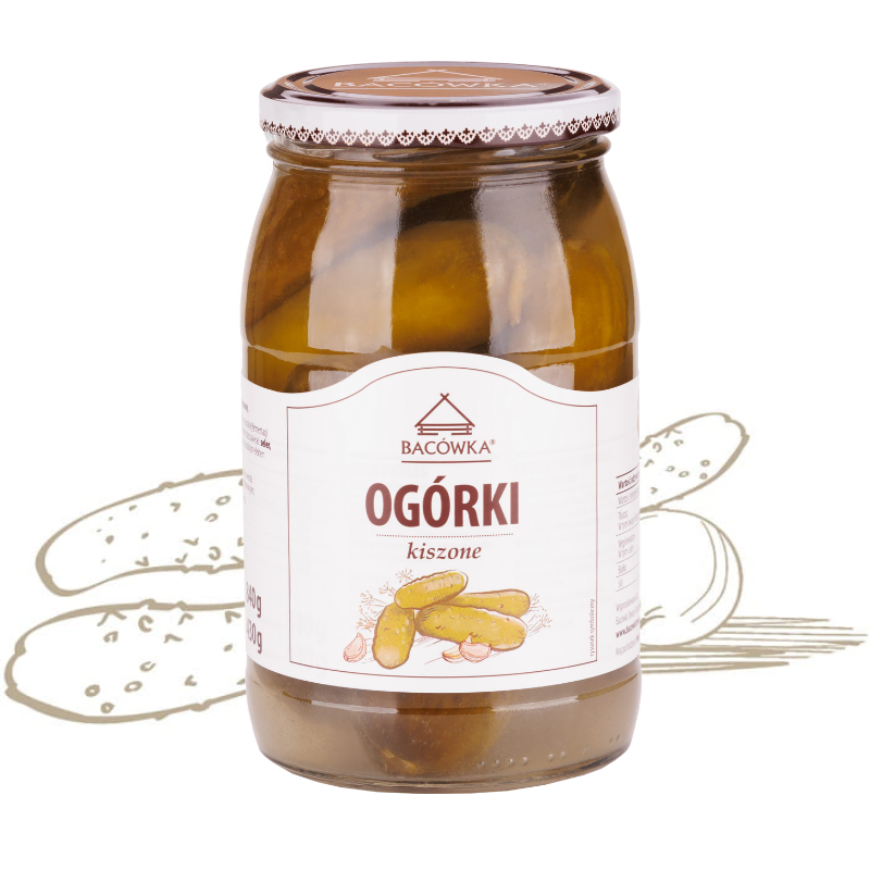 Ogórki kiszone 840g BACÓWKA Ogórki kiszone 840g BACÓWKA