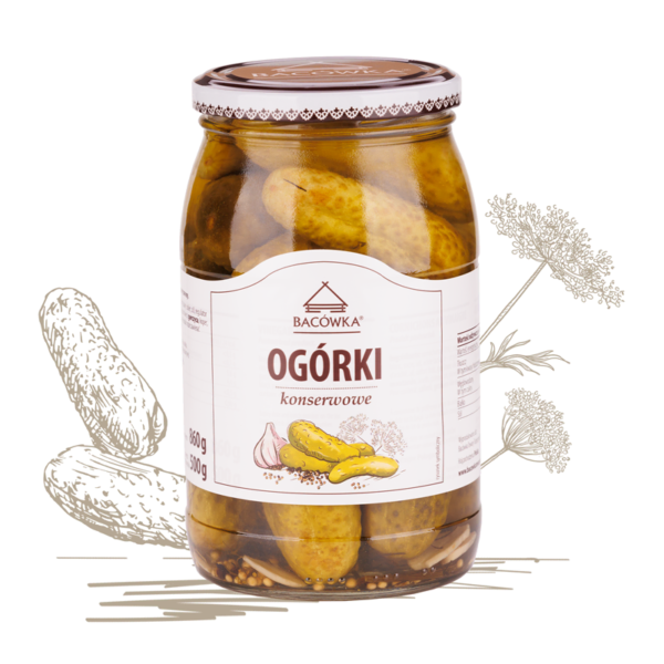 Ogórki konserwowe 840g BACÓWKA