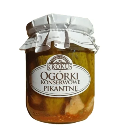 Ogórki konserwowe pikantne 500g KROKUS
