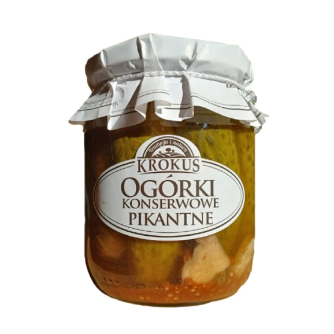 Ogórki konserwowe pikantne 500g KROKUS Ogórki konserwowe pikantne 500g KROKUS