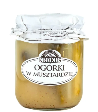 Ogórki w musztardzie konserwowe 500g KROKUS