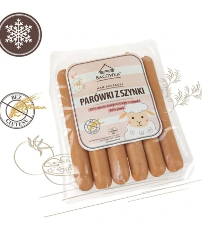 Parówki z szynki 300g BACÓWKA