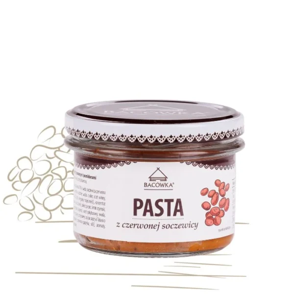 Pasta z czerwonej soczewicy z suszonymi pomidorami 180g BACÓWKA