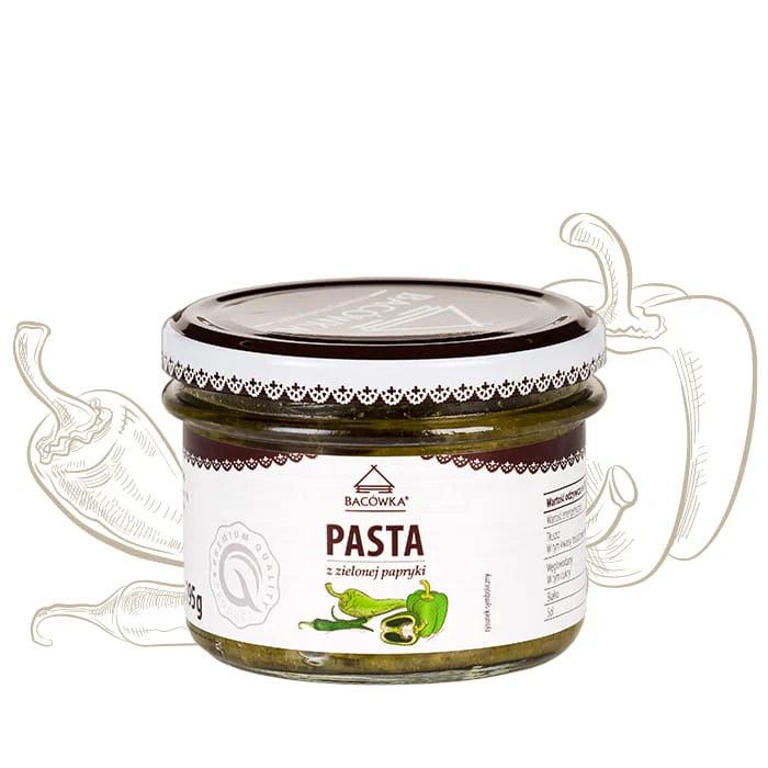 Pasta z zielonej papryki 195g BACÓWKA Pasta z zielonej papryki 195g BACÓWKA