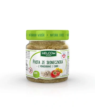 Pasta ze słonecznika z pomidorami i curry 180g HELCOM