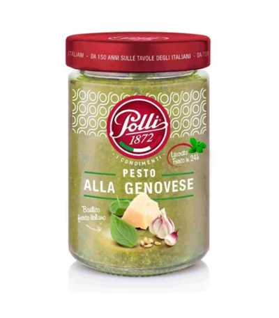 Pesto Genovese klasyczne zielone pesto z bazylii 190g POLLI