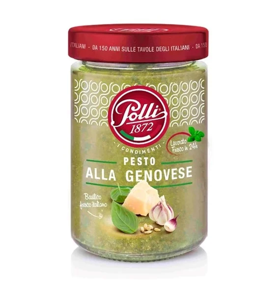 Pesto Genovese klasyczne zielone pesto z bazylii 190g POLLI
