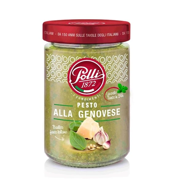 Pesto Genovese klasyczne zielone pesto z bazylii 190g POLLI Pesto Genovese klasyczne zielone pesto z bazylii 190g POLLI
