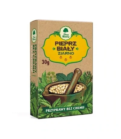 Pieprz biały ziarnisty 30g DARY NATURY