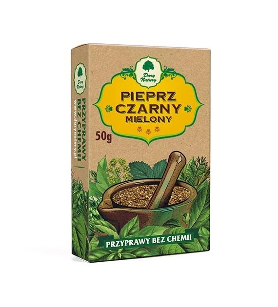 Pieprz czarny mielony 50g DARY NATURY Pieprz czarny mielony 50g DARY NATURY