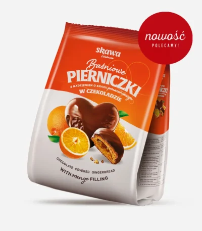 Pierniczki w czekoladzie pomarańczowe 150g SKAWA