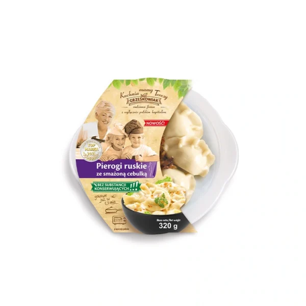Pierogi ruskie ze smażoną cebulką 320g GRZEŚKOWIAK