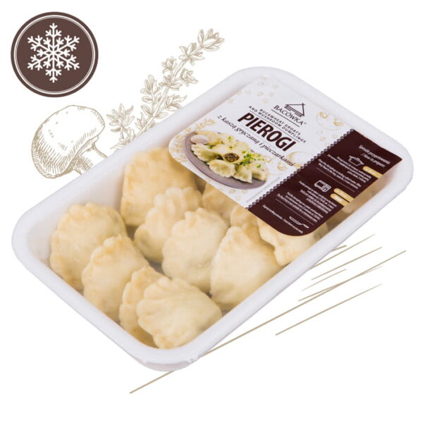 Pierogi z kaszą gryczaną i pieczarkami 400g BACÓWKA