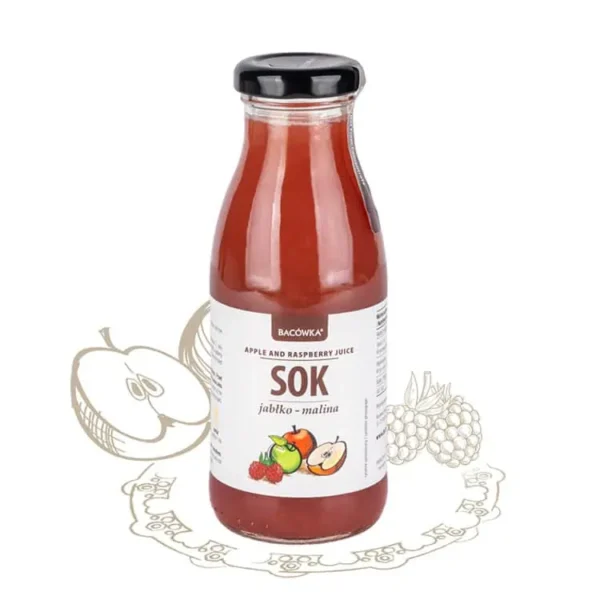 Sok jabłko malina 250 ml BACÓWKA