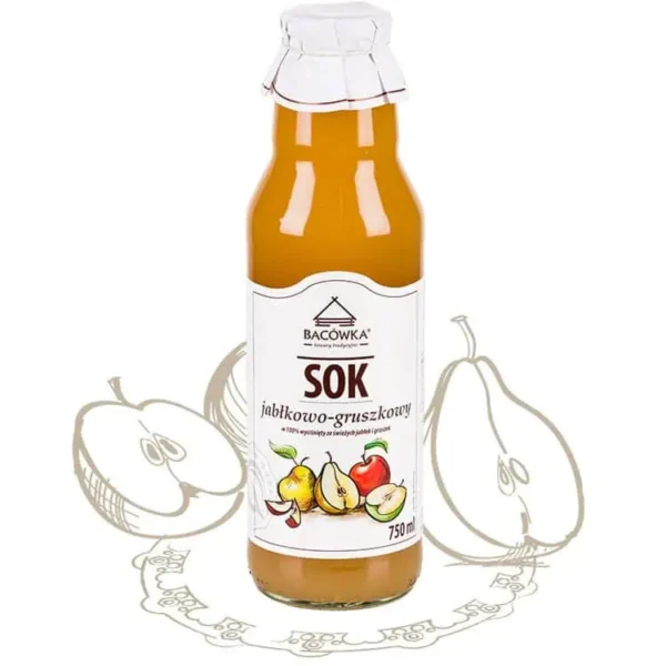 Sok jabłkowo gruszkowy 750 ml BACÓWKA