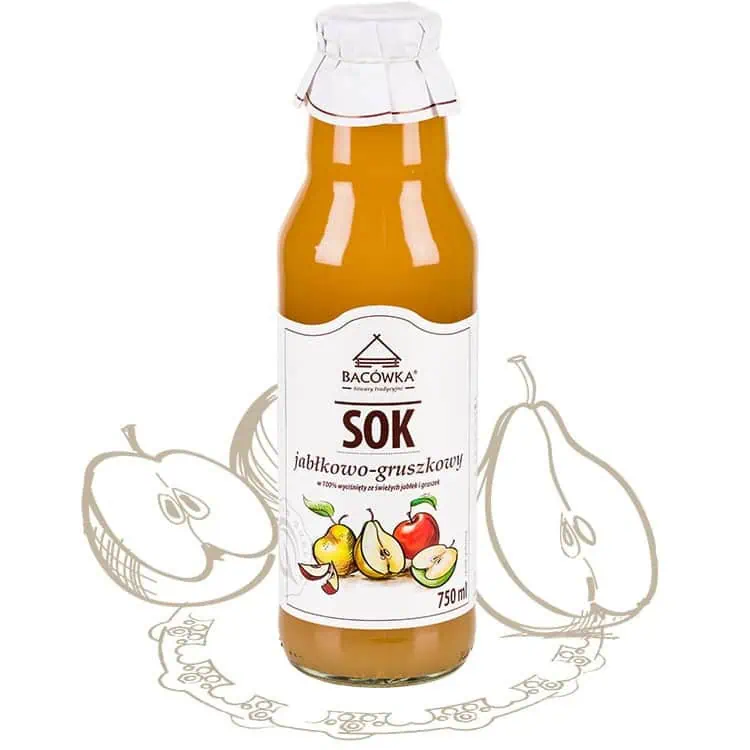 Sok jabłkowo gruszkowy 750 ml BACÓWKA Sok jabłkowo gruszkowy 750 ml BACÓWKA