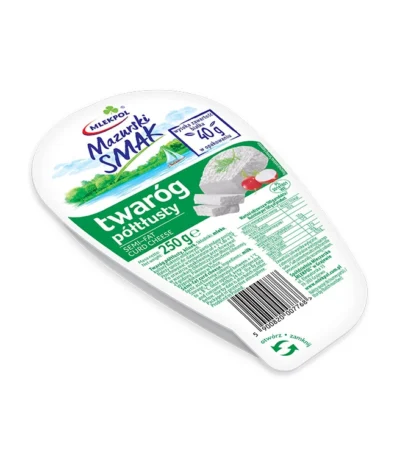 Twaróg półtłusty klinek 250g MAZURSKI SMAK