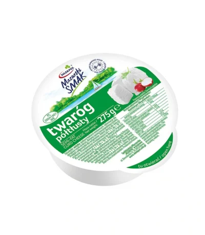 Twaróg półtłusty krążek 275g MAZURSKI SMAK