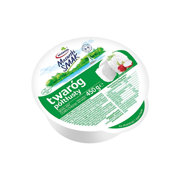 Twaróg półtłusty krążek 450g MAZURSKI SMAK Twaróg półtłusty krążek 450g MAZURSKI SMAK