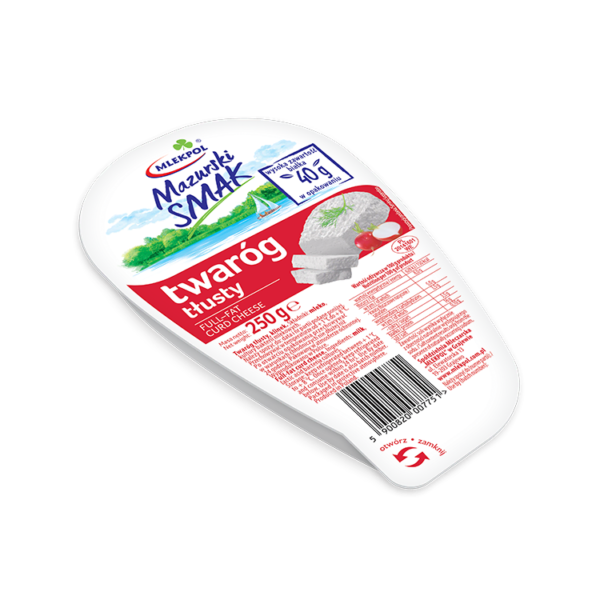Twaróg tłusty klinek 250g MAZURSKI SMAK