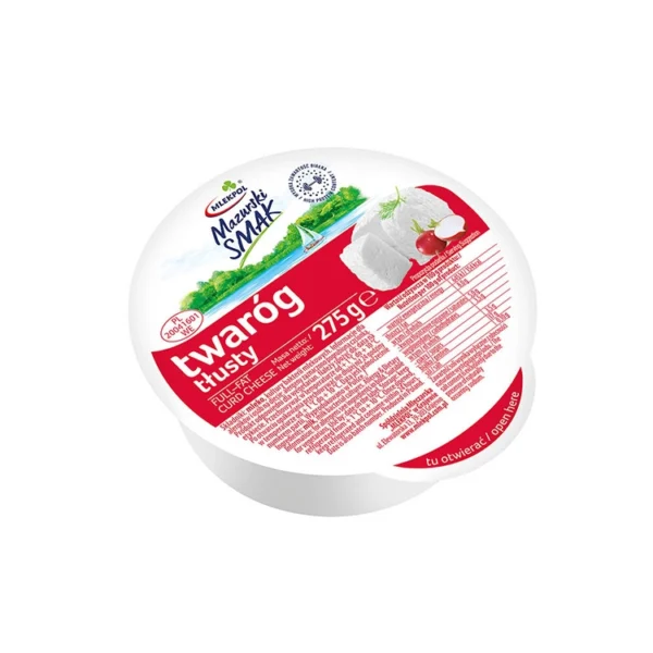 Twaróg tłusty krążek 275g MAZURSKI SMAK