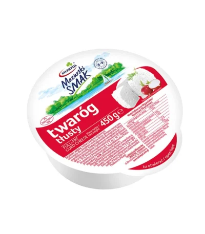 Twaróg tłusty krążek 450g MAZURSKI SMAK