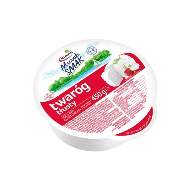 Twaróg tłusty krążek 450g MAZURSKI SMAK
