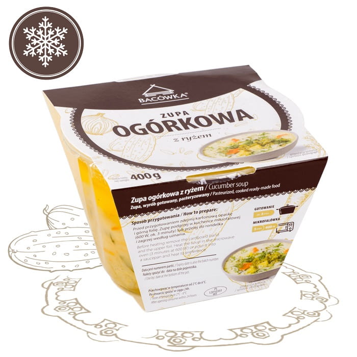 Zupa ogórkowa z ryżem 400g BACÓWKA Zupa ogórkowa z ryżem 400g BACÓWKA